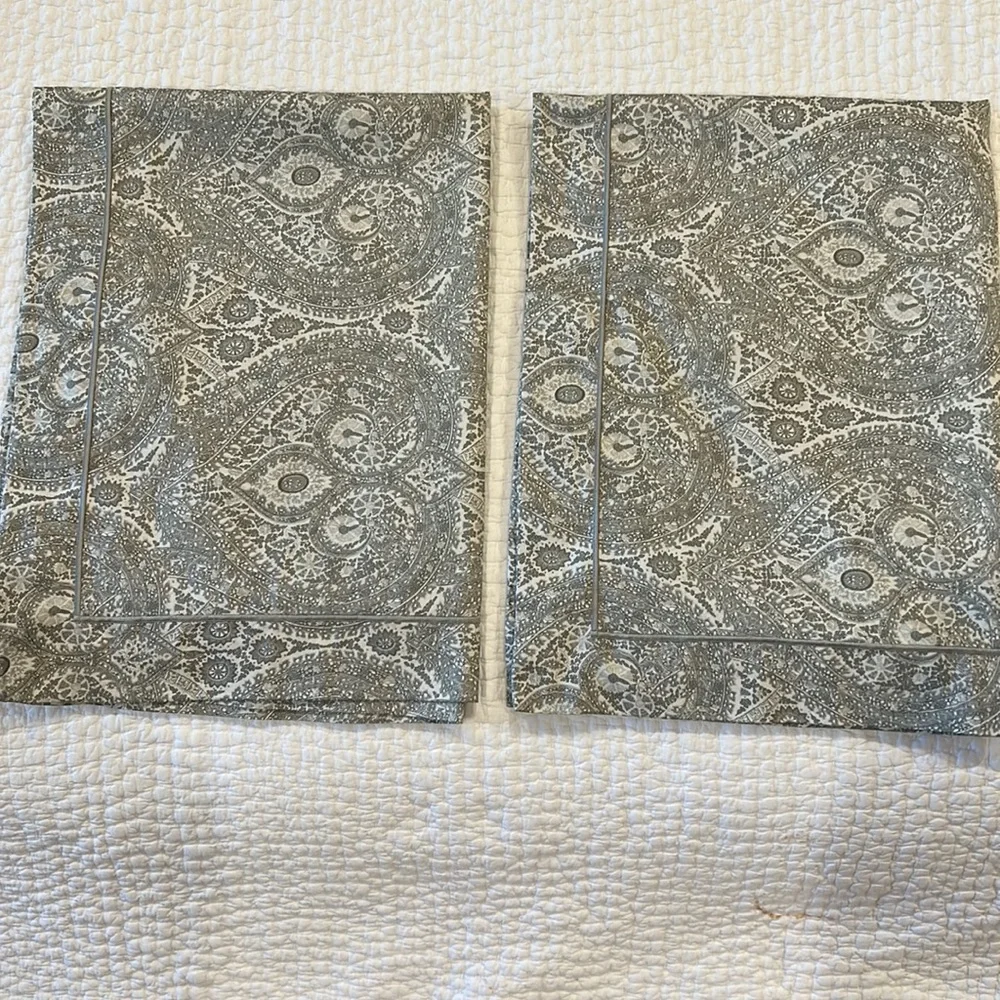 Restoration Hardware Paisley pillowcases